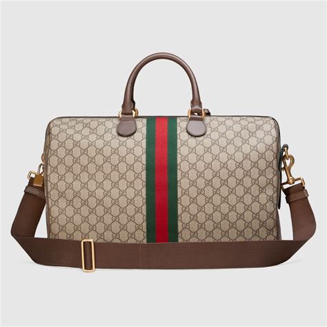 gucci sac de voyage homme|Sac de voyage Jumbo GG en cuir en noir – Gucci .